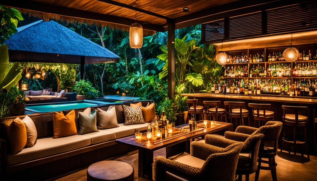 Lounge malam dengan suasana nyaman