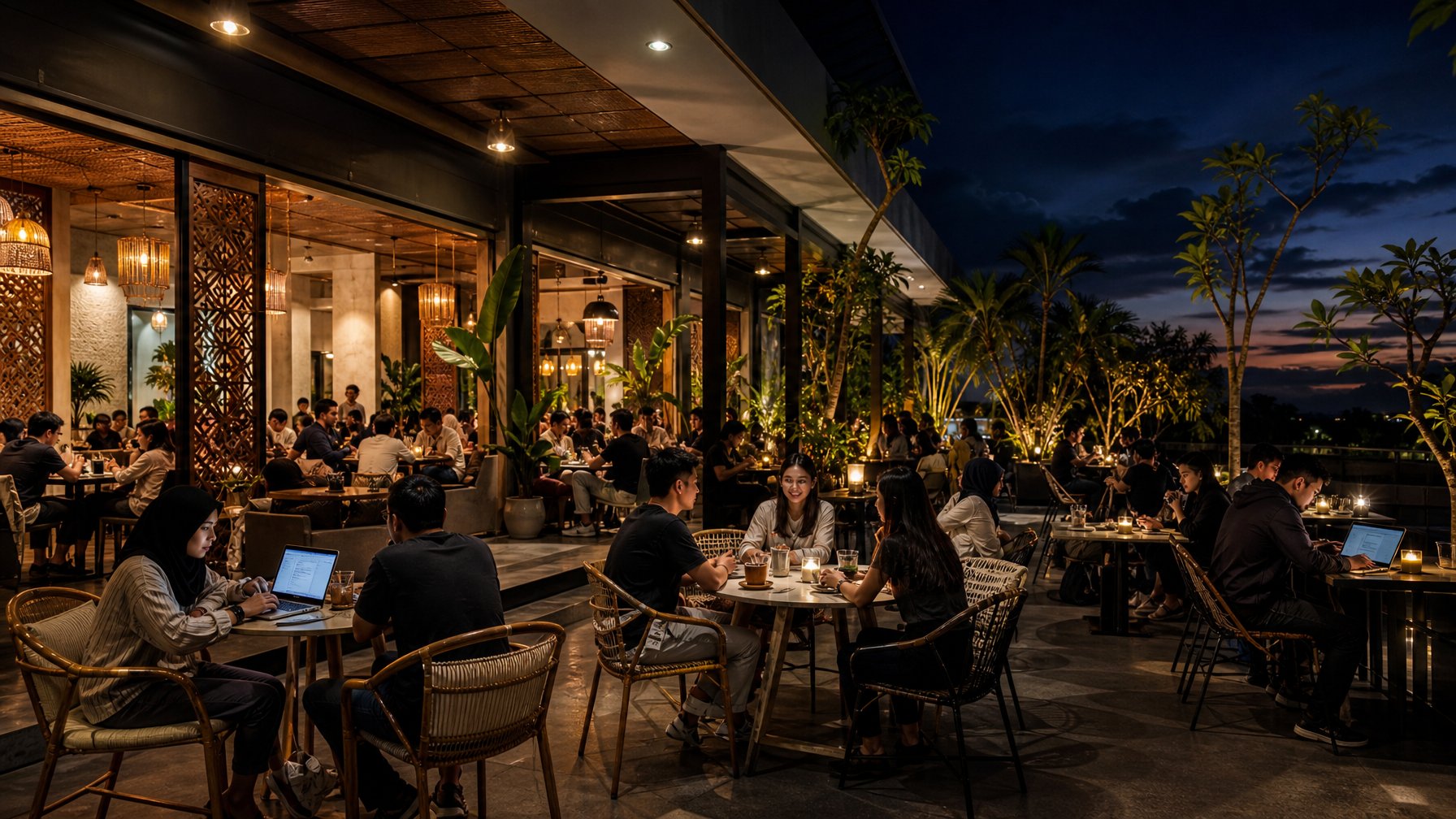 Cafe Malam Terbaik di Indonesia Terbaru 2026 untuk Nongkrong Sampai Subuh
