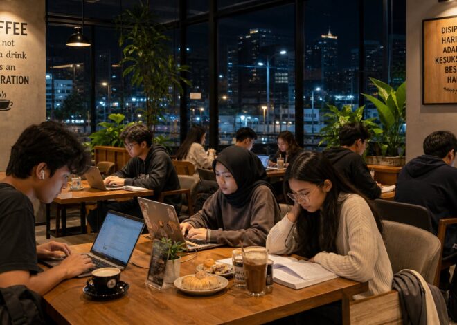 Daftar Cafe Malam Terbaik di Indonesia 2026 untuk Nugas Sampai Pagi