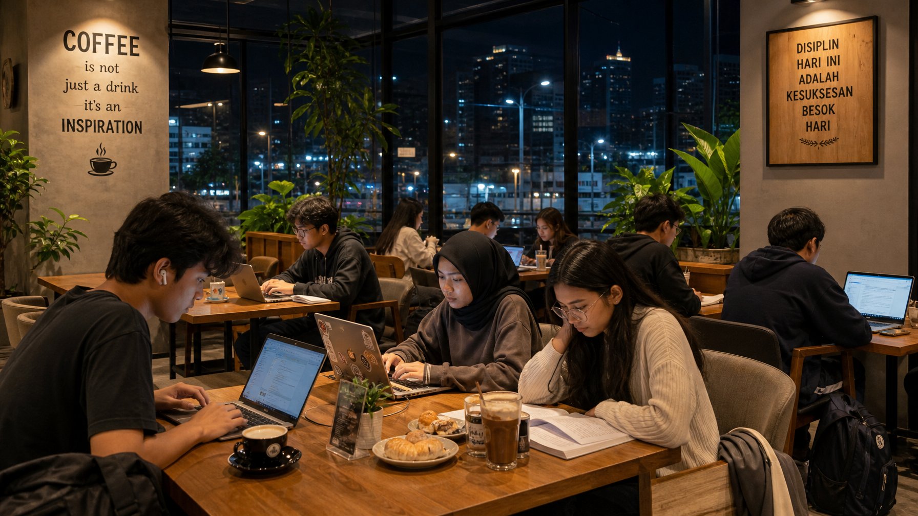 Daftar Cafe Malam Terbaik di Indonesia 2026 untuk Nugas Sampai Pagi