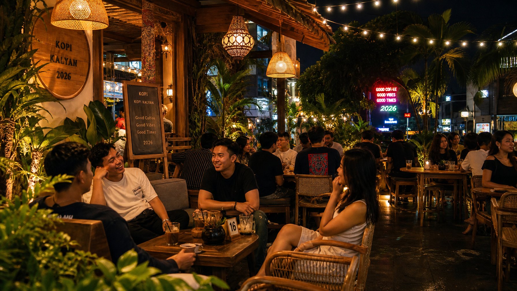 Cafe Malam Terbaik di Indonesia 2026: Tempat Nongkrong Santai Bareng Teman Hingga Larut