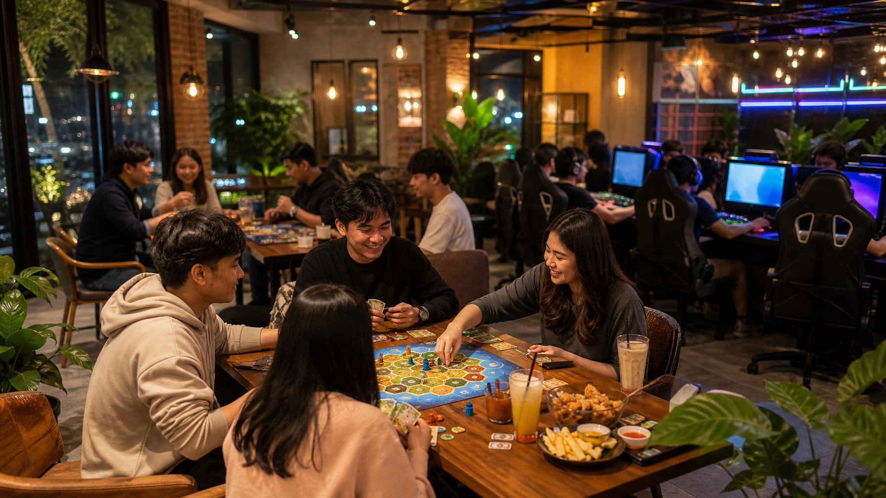 Pilihan Kafe Malam dengan Board Game dan Gaming Seru di Bandung