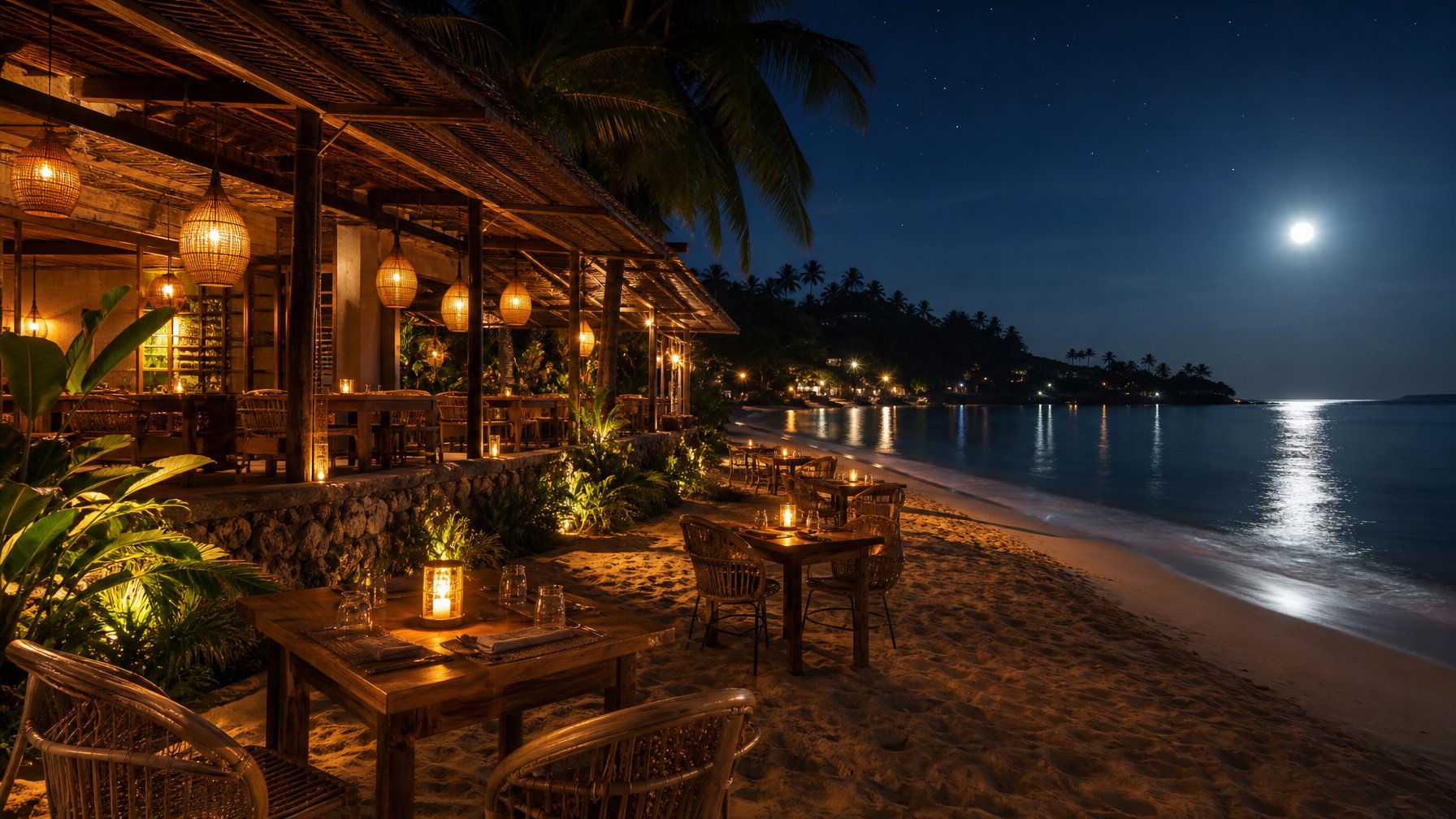 Jenis Kafe Malam Tepi Pantai di Lombok untuk Kencan